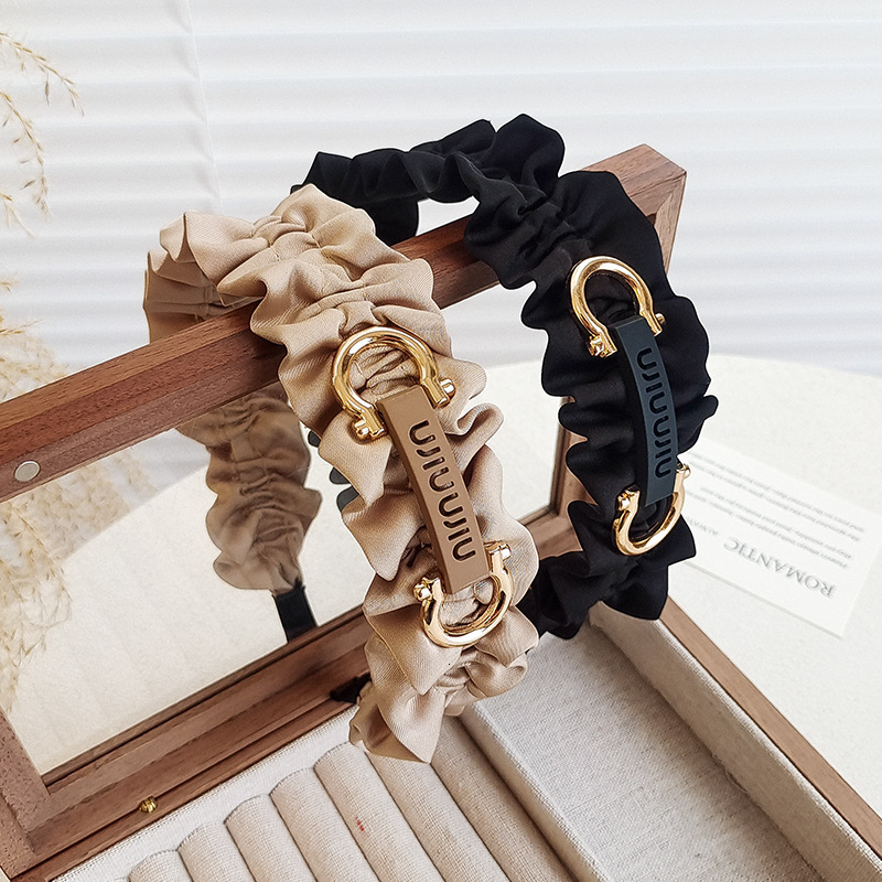 High Crown Wrinkle Hairband for Women 2024 Korean Internet Celebrity New Accessory Face Washing Headband Fashion Hair Ornament ddmythur