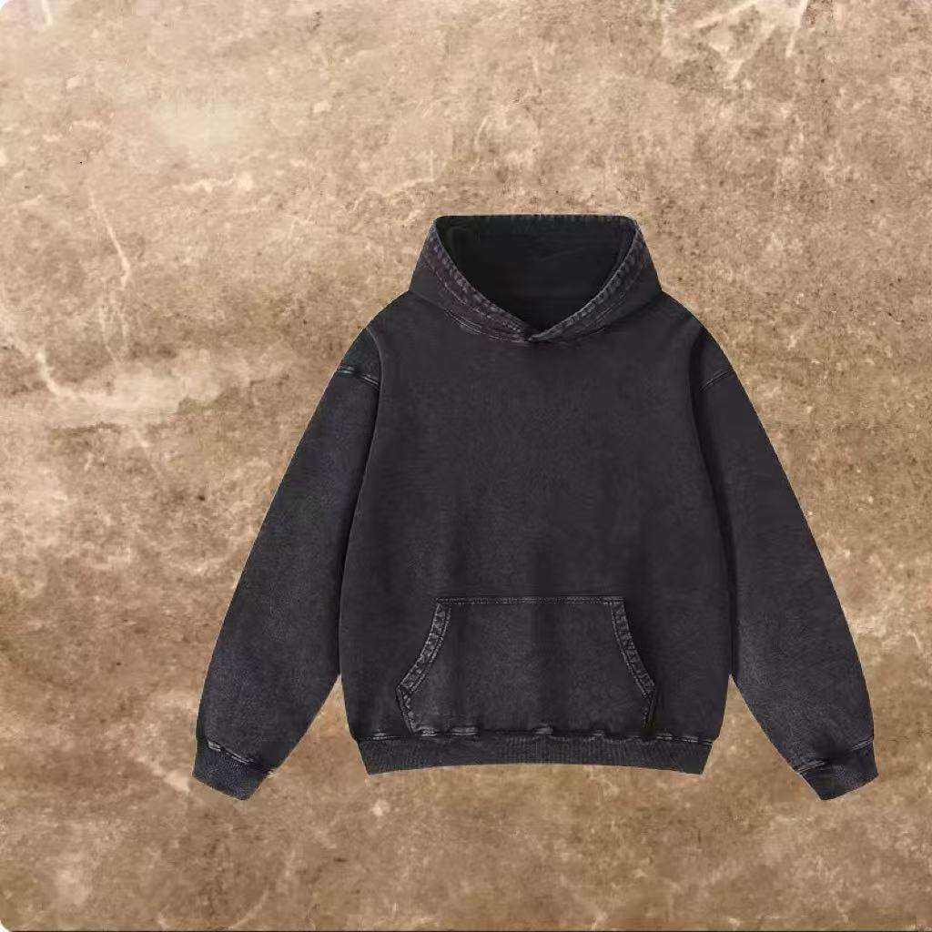 Gradient Color Hooded Sweater Stylish Loose Coat for Spring and Autumn Wear Versatile Top for Men and Women L251018W48J