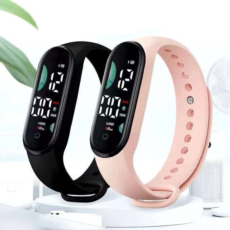free shipping Fashion Sports Watch Electronic LED Digital Wristwatch for Women Casual Simple Silicone Touch Waterproof Bracelet Cloc
