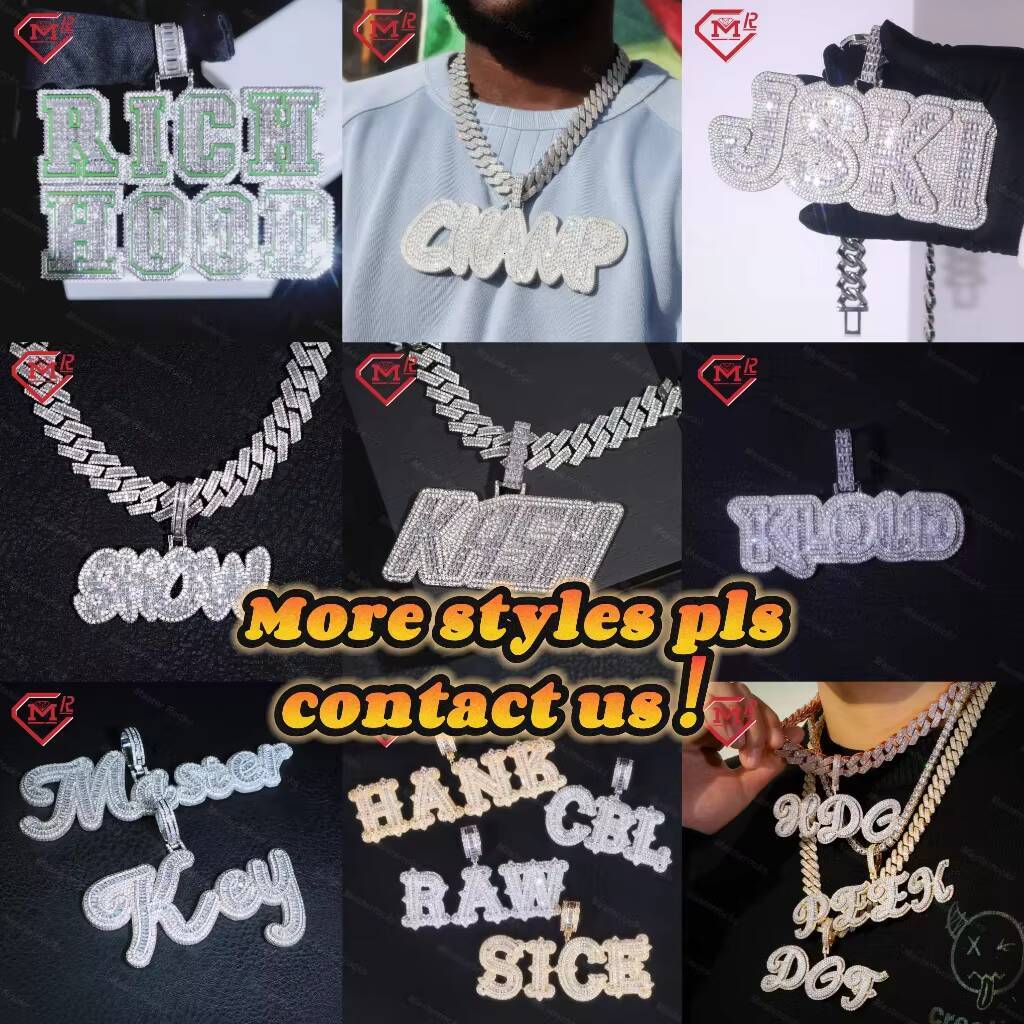 Custom Moissanite Pendant Men Cross Pendant 925 Sterling Silver Hip Hop Moissanite Pendant