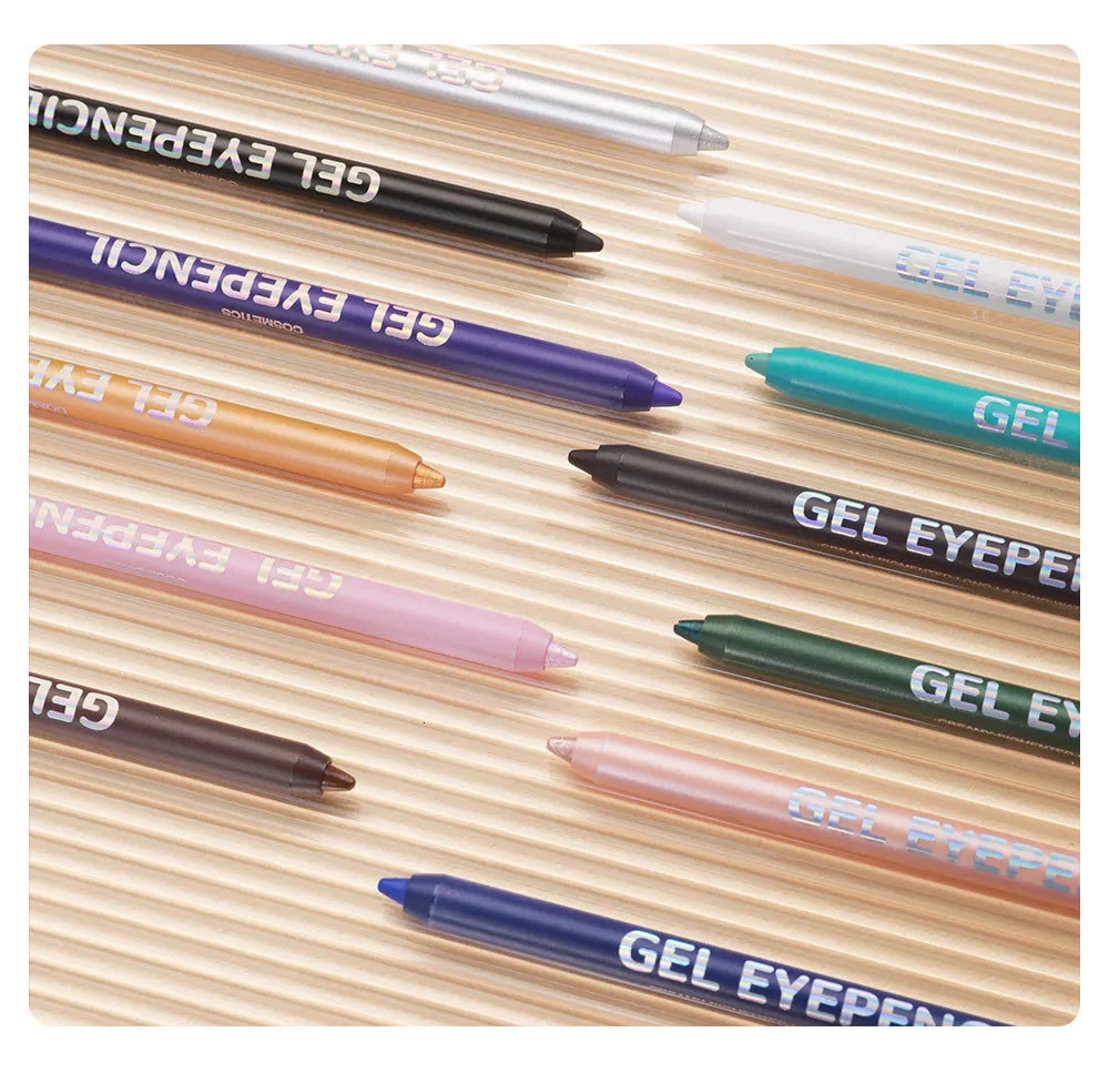 12 colors eyeliner eyebrow pencil eyeliner gel pen waterproof sweatproof non-smudge lying eyeshadow pencil 250717