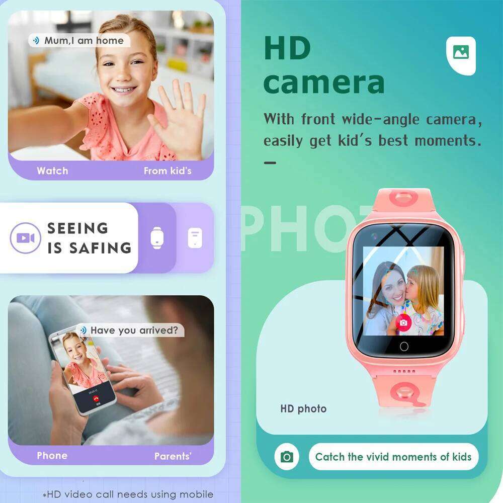 KGG 4G Smart Kids GPS WiFi 1000mAh Video Tracker Location SOS Call Back Monitor Phone Watch Smartwatch Children Gifts free shipping
