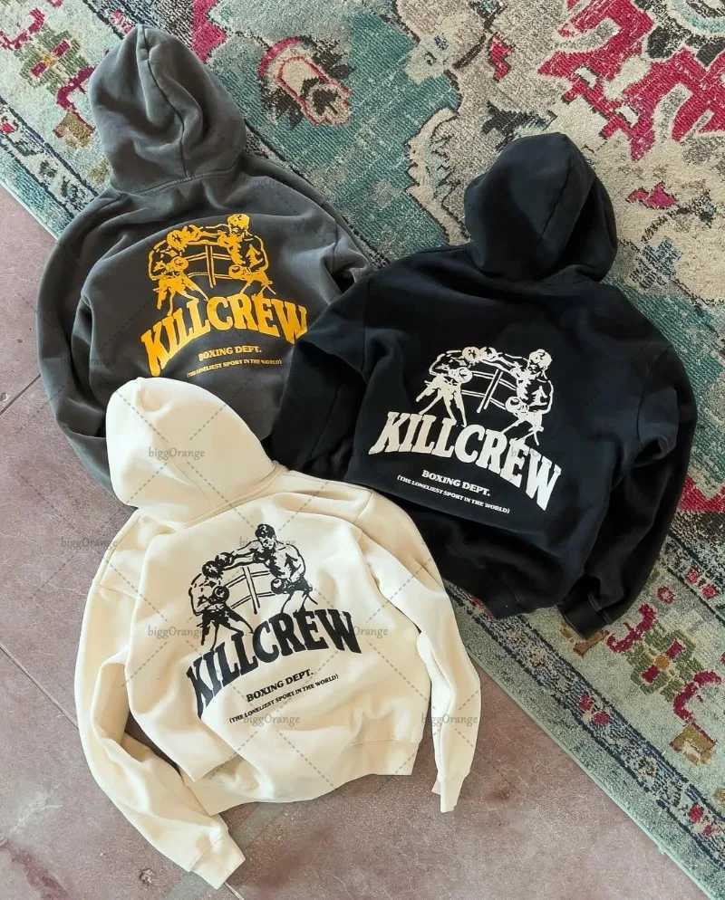 American Street Hip-hop Retro Harajuku Y2K Casual Loose Hoodie Men Letter Design Punk Rock Fashion Cotton Oversized Top Women X250718