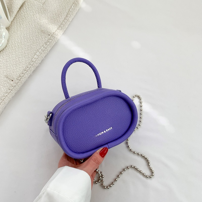 Handbag Women's Bag Fashion Textured Shoulder Bag Cute Chain Small Square Bag