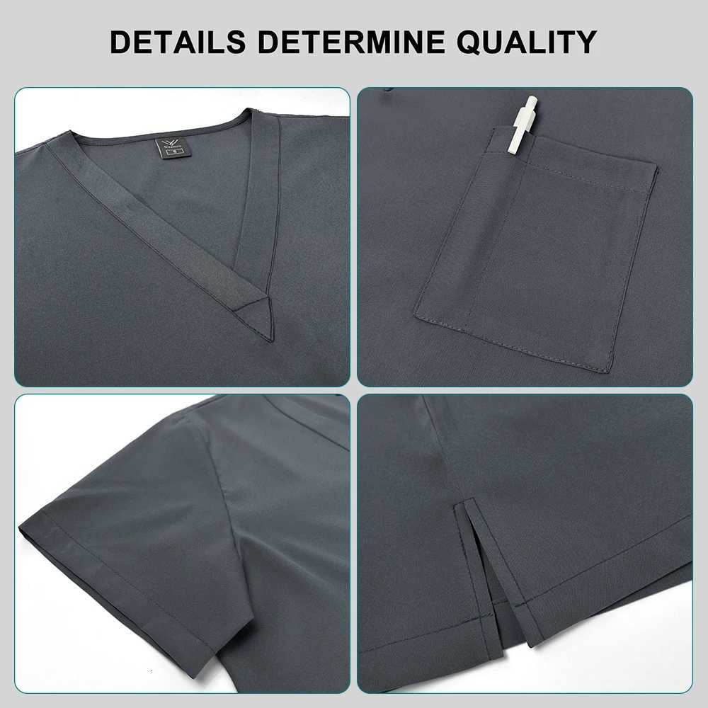 Wholesale Nurse Uniform Set Doctor Nurses Dental Hospital Uniforms Joggers Pants Sets Beauty Spa Nursing Articles Scrub Workwear Z250718