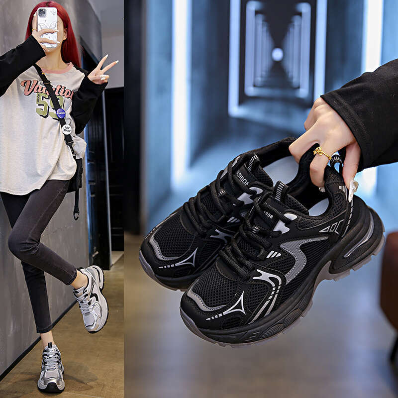 Free shipping 2025 Spring New Thick-Soled Free shipping Dad Shoes for Women, Ins Korean Version, Breathable Versatile Free shipping Casual Sneakers, S