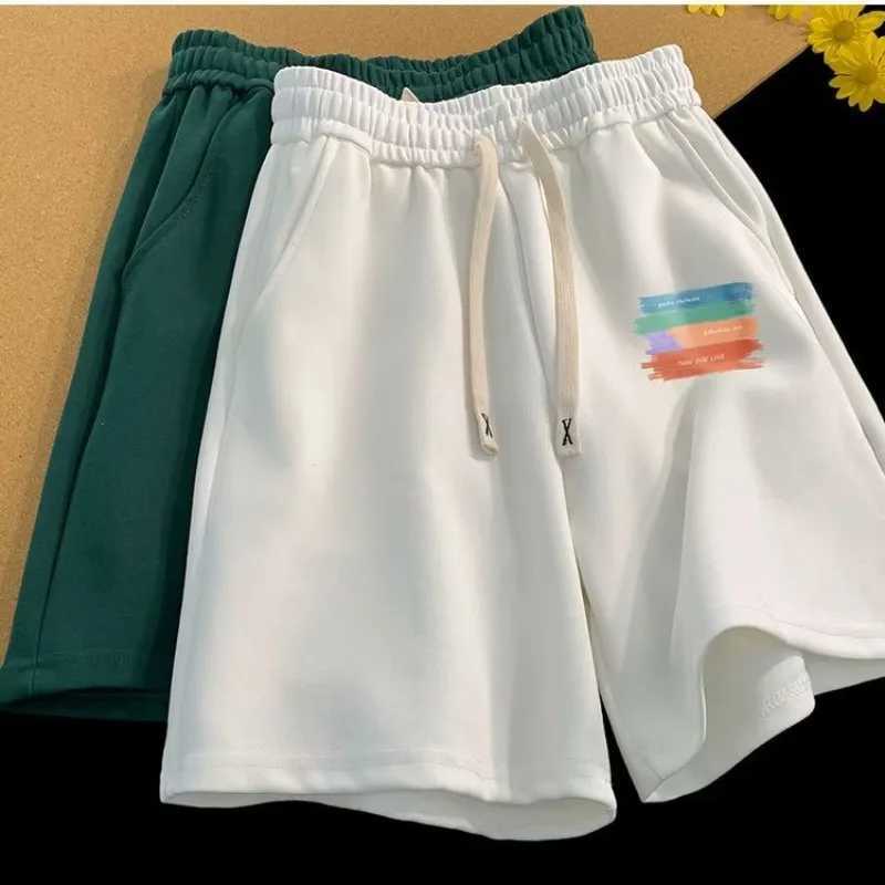 American Vintage Color Tags Print Shorts High Street Loose Soft Comfortable Drawstring Five Point Shorts Basketball Short Pants W250718