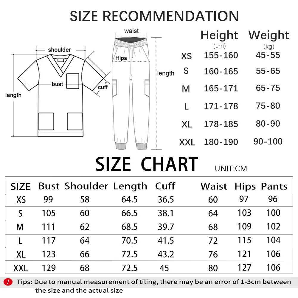 Grey Workwear Women Fashion Nursing Uniform Pet Shop Lab Work Clothes Doctor Nurse Scrub Set Medical Surgery Uniform Tops+Pants Z250718
