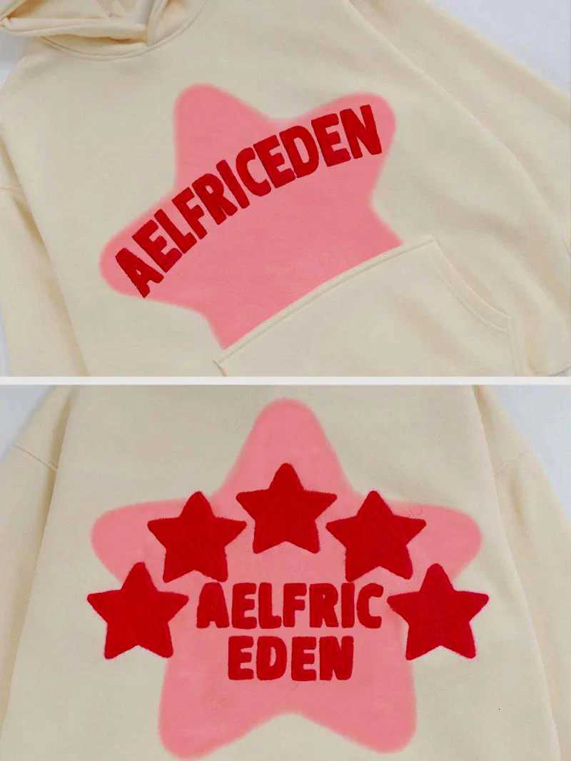 2024 Fall hip hop street graffiti hoodie womens retro casual sports baggy hoodie XJ250717