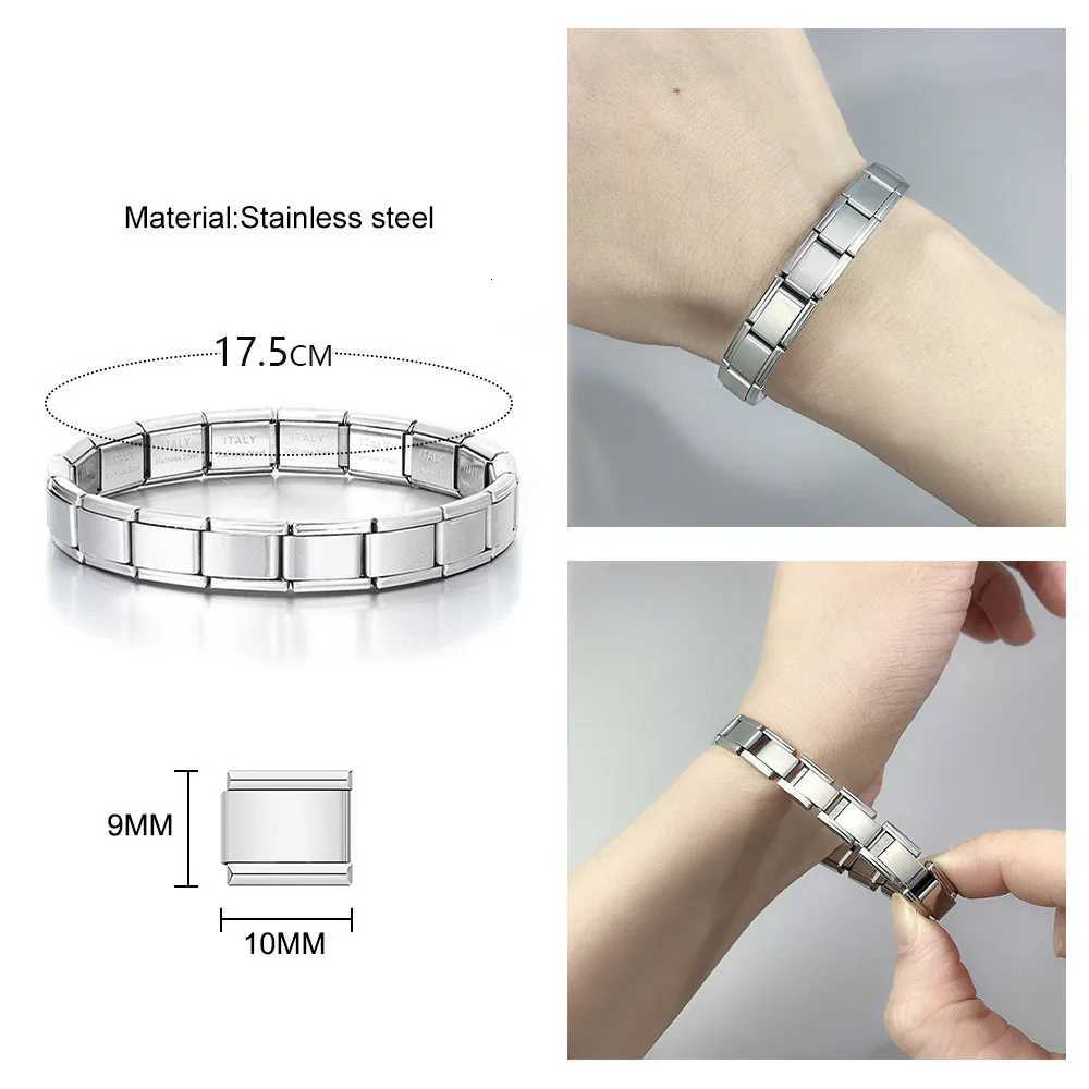 2024 New Wens Jewelry DIY 9mm Width Italian Elastic Charm Bracelet Fashion Stainless Steel Fashion Bangle X250718