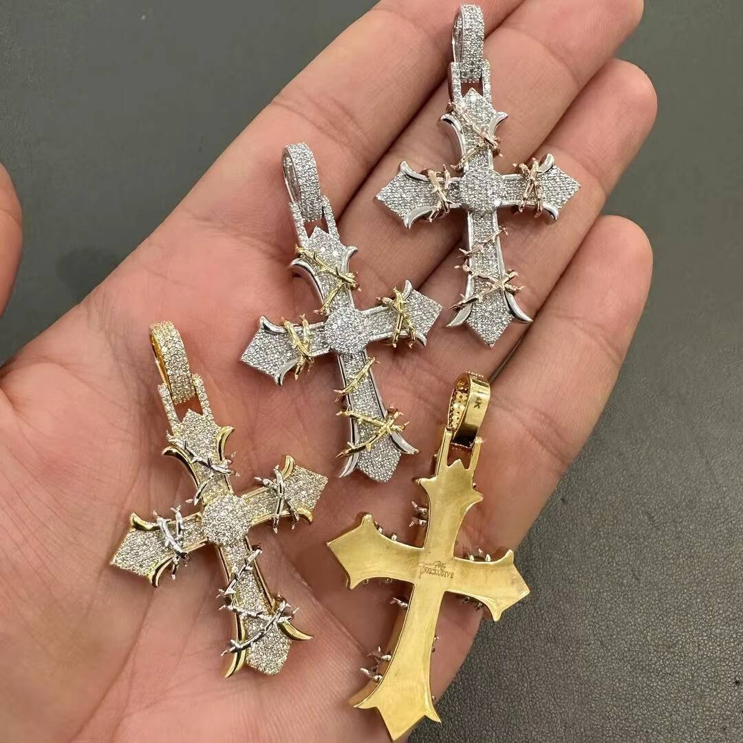 Sterling Silver 925 Hip Hop Pendant Personality New Design Eye Pendant VVS Iced Out Diamond Bling Moissanite Pendant