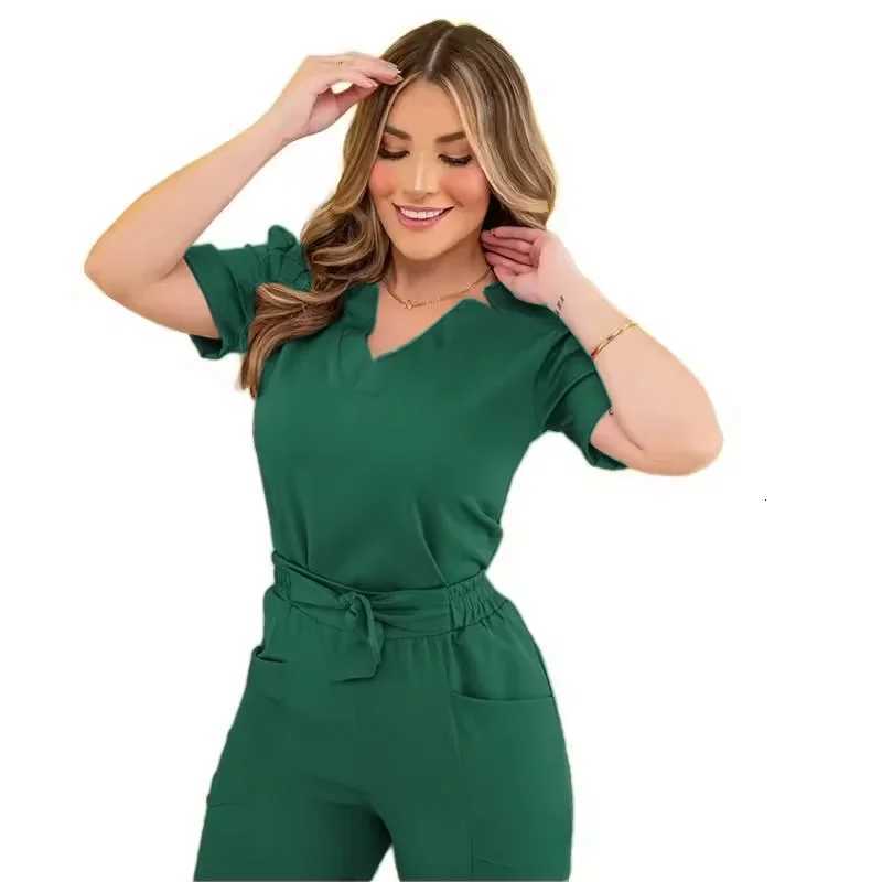 Surgical Uniforms Woman Nursing Enfermeria Sets Top Pant Articles Medical Uniform Scrub Clinical Beauty Salon Spa hospital Suits Z250718