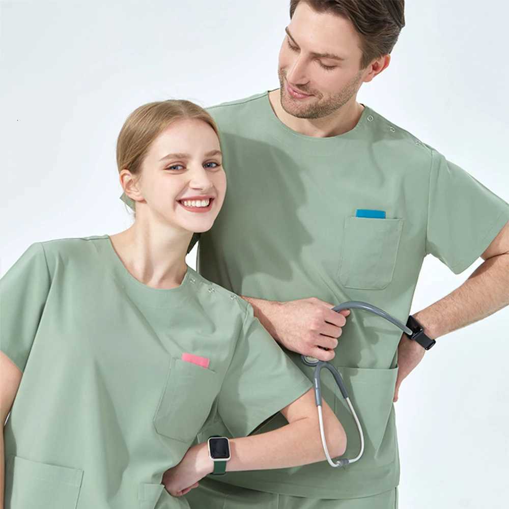 Quick-Dry Sport Medical Scrub Set Performance Stretch and Comfortable - Top and Pant Doctor Nurse Outfit Scrubs Uniform S02-01 Z250718