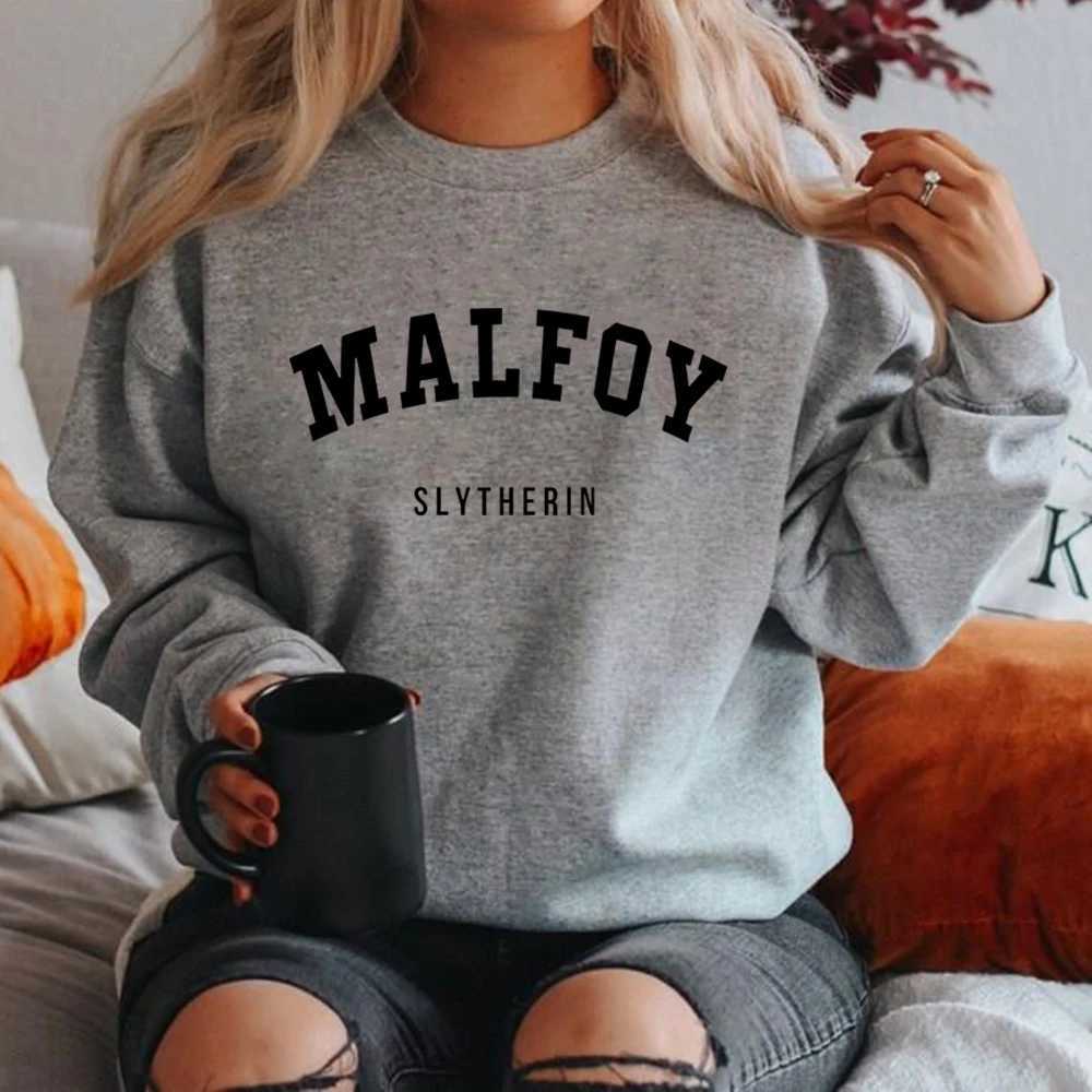 Malfoy Stylish Simple Letter Sweatshirt For Women All-Match New Sportswear Casual Street Hoodie Crewneck Fashion Clothing XJ250717