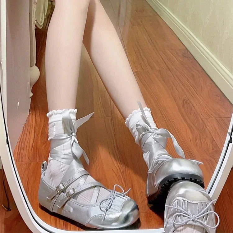 Women Ballet Flats Shoes Fashion Elegant Cross Strap Ladies Outdoor Dress Shallow Ballerina Shoes 250717