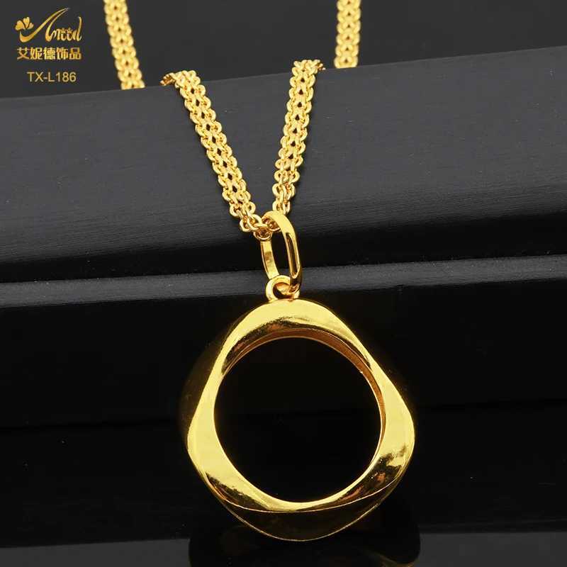 24K Gold Color Warped Geetry Necklace Earrings Set Indian Copper Jewelry Set For Women Two Piece Jewelry X250718