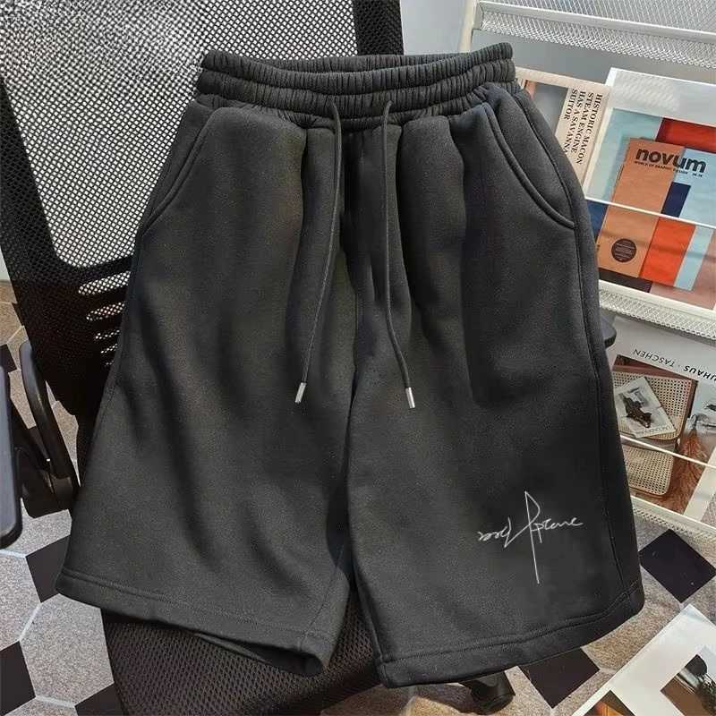 2025 New American Street Summer Trend Sports Cotton Shorts Casual Versatile Straight Pants Loose Drawstring Shorts Unisex W250718