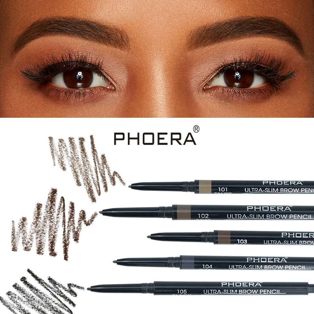 5 Colors Eyebrow Pencil Natural Waterproof No blooming Rotating Automatic Eye Brow Pencil with Brush Brown Beauty Cosmetic Tool 250712