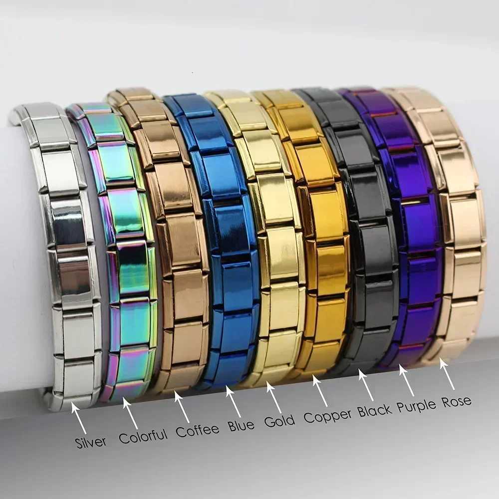 Hapiship New Wens Jewelry 9mm Width Italian Elastic Charm Bracelet Fashion Stainless Steel Bangle ST- X250718