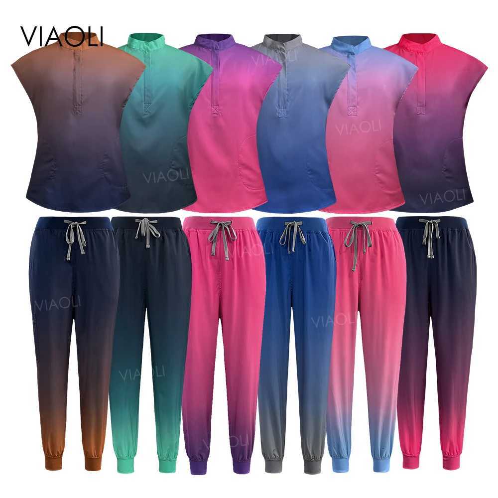 Medical Scrubs Wholesale Joggers Nursing Scrubs Stretch Nurse Uniform Surgical Uniforms Woman Beauty Salon Workwear Z250718