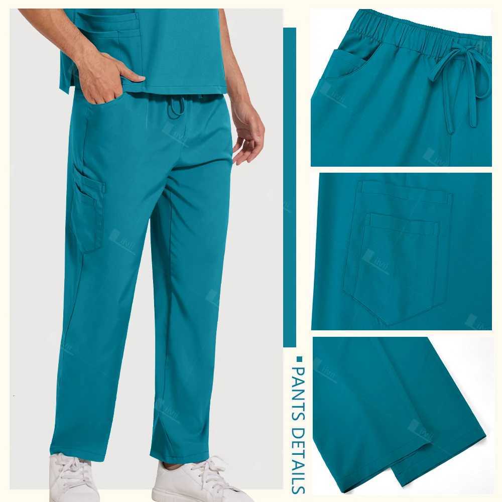 Surgical Uniforms Lab Workwear Clothes Nurse Scrubs Set Men Nurse Accessories Medical Uniform Surgical Dental Clinical Top Pants Z250718