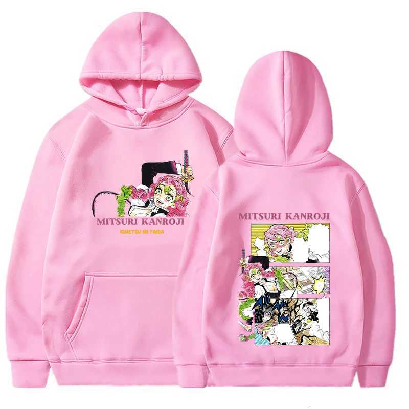 Demon Slayer Kimetsu No Yaiba Anime Manga Mitsuri Kanroji Hoodies Men Fashion Long Sleeve Sweatshirts Hoodies Pullovers Sweatshirts XJ250717