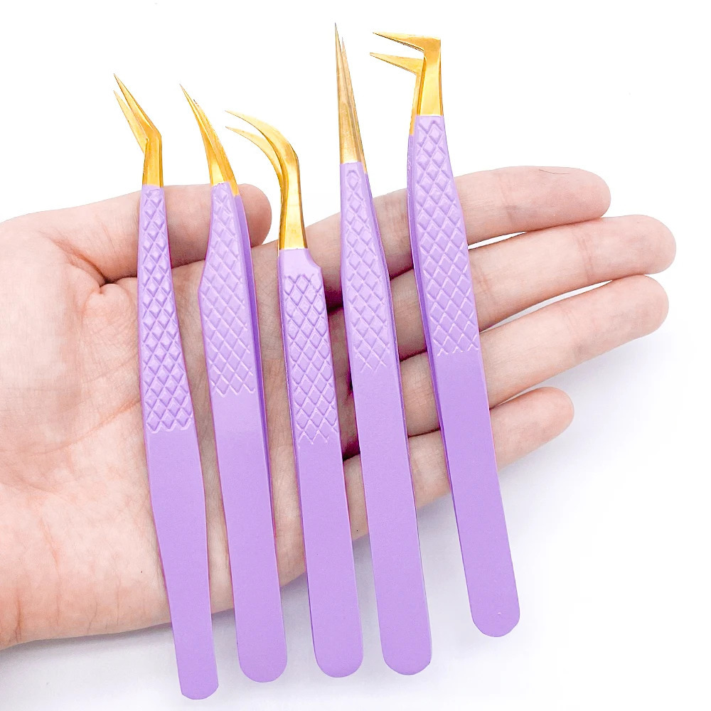 AILEISHI Eyelashes Tweezers Stainless Steel Superhard High Precision Antistatic For Eyelash s Tools 250716