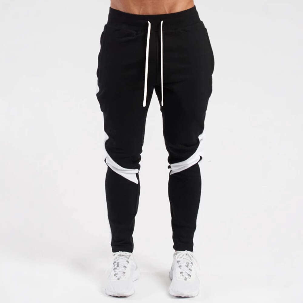 Spring And Autumn Color Block Slim Men's Sports Sweatpants Fitness Casual Running Training Pants Men B5