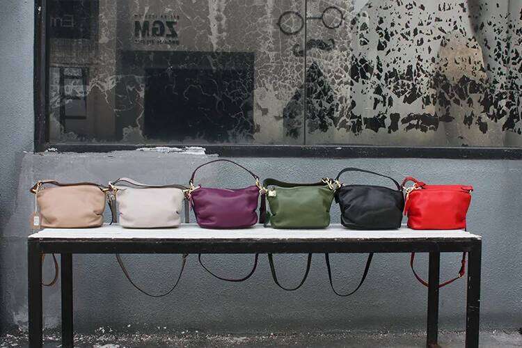 Leather cowhide women's shoulder bag dumplings soft leather crossbody handbag