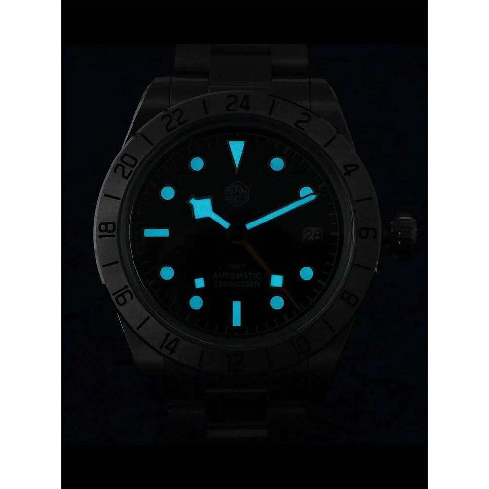 San Martin New 39mm NH34 BB GMT Automatic Mechanical Sport Watch Sapphire Luminous Waterproof 100m for Men Relogio SN0054 free shipping