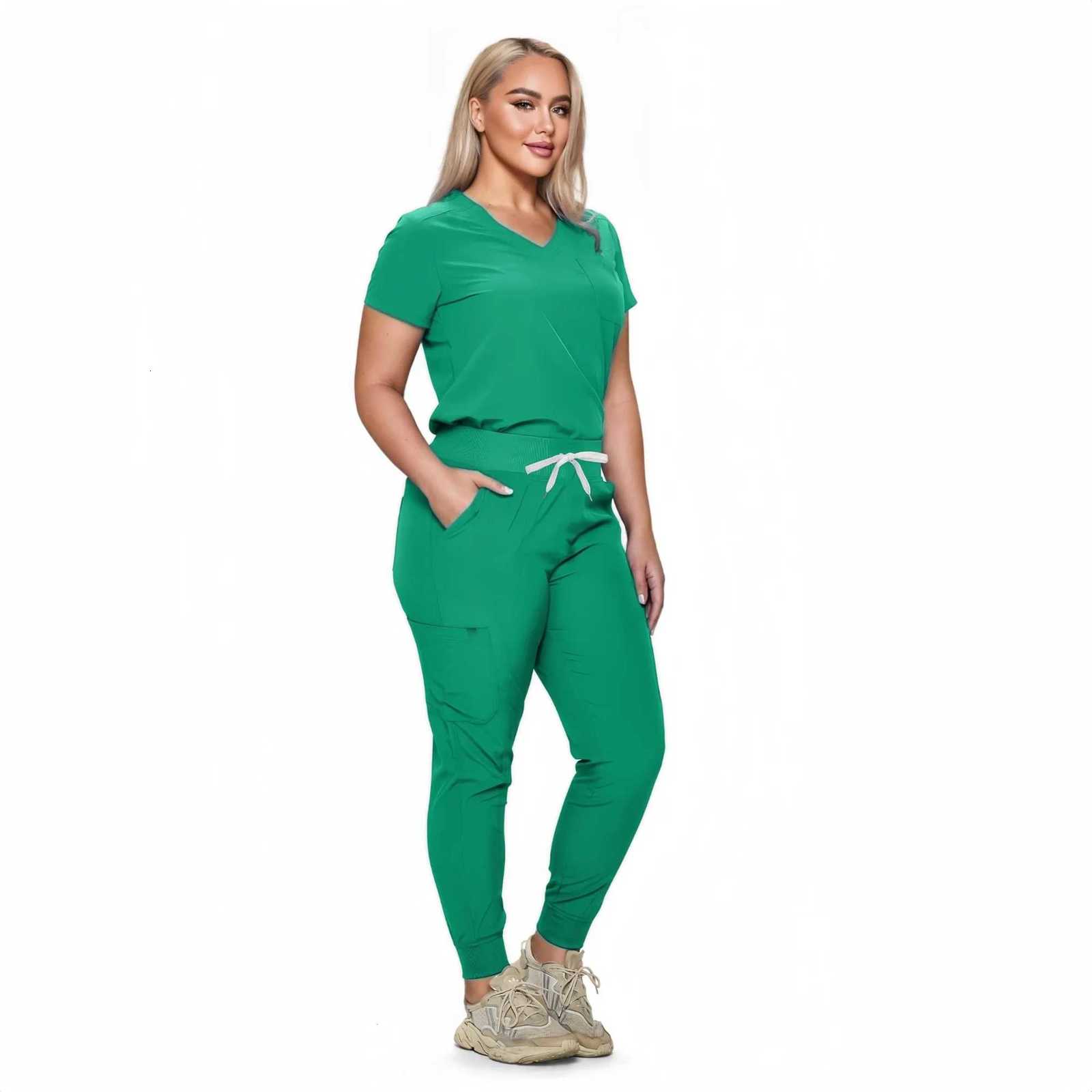 Hospital Nurse Uniforms Comfortable Medical Jogger Stylish Scrub Suits New Design Hospital Women Nurse Tops and Pants Scrub Set Z250718