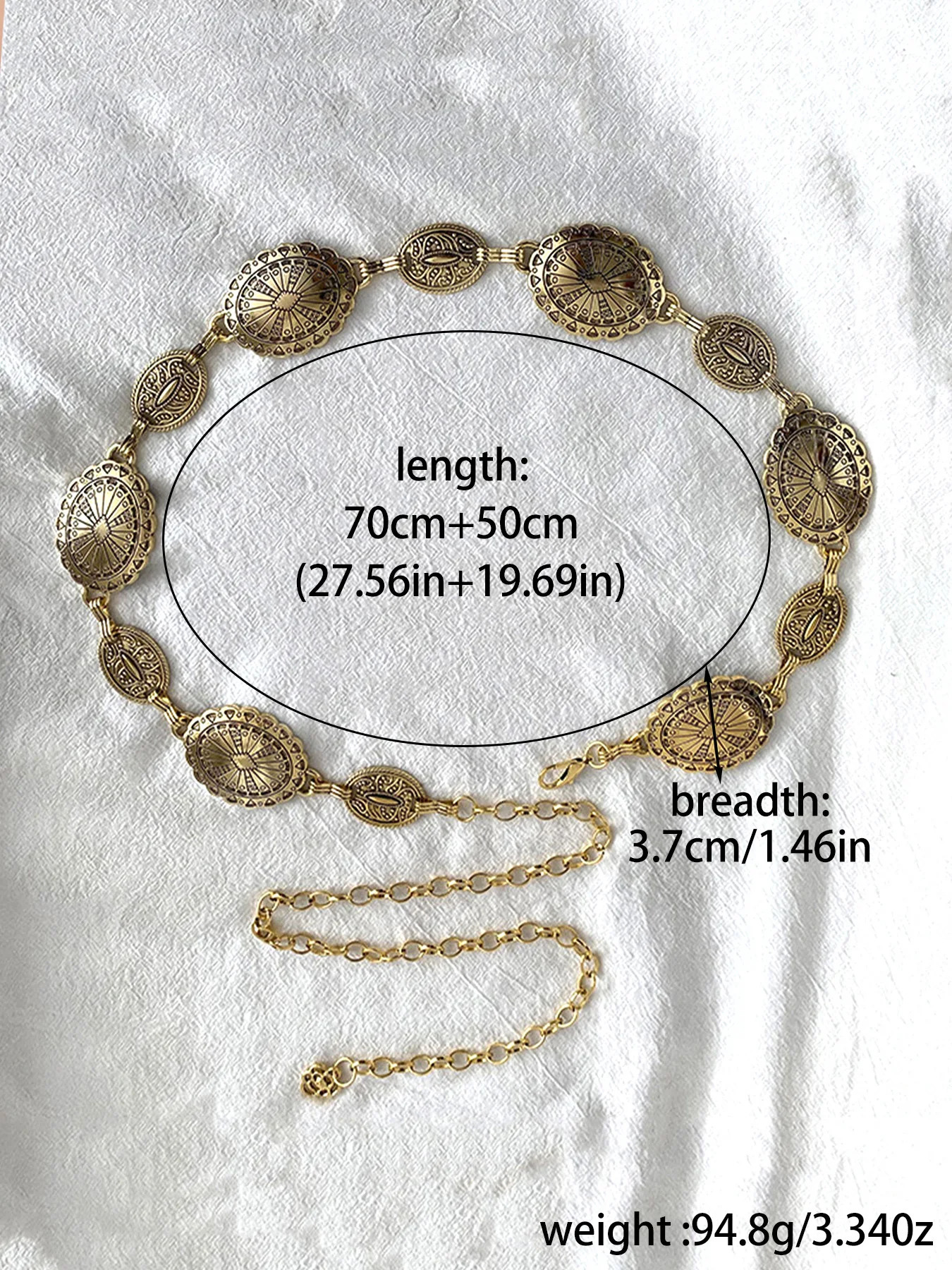 1 piece set of waist chain accessories for womens retro Bohemian ethnic style high-end silver metal chain belt with skirt belt 250715