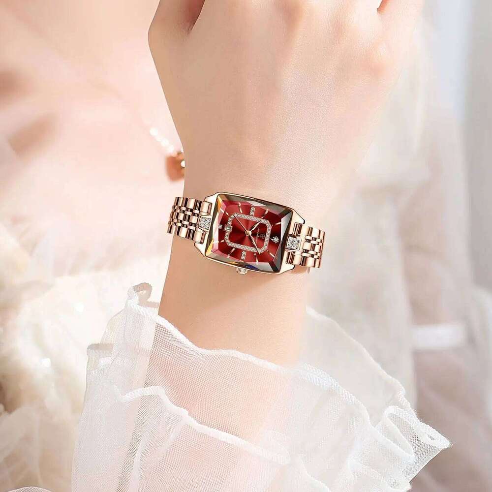 Top Elegant Women Wristwatch Waterproof Date Ladies Watch Stainless Steel Rectangle Quartz Women's Watches Female Reloj free shipping