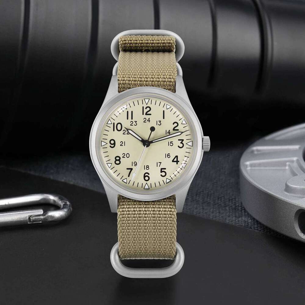 Militado ML07 Vintage Quartz Watch VH31 Movement Wristwatches Bubble Crystal With High Clear AR Coating Luminous 36mm Watches free shipping