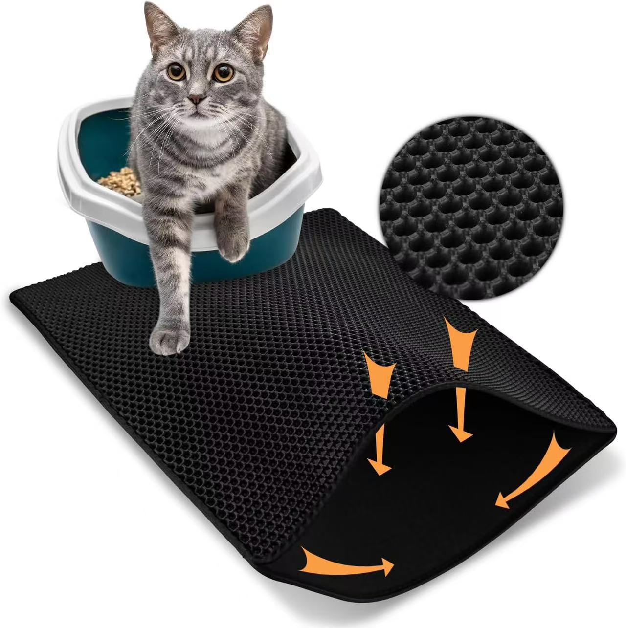 Double Layer EVA Cat Litter Pad Waterproof Non-slip Sand Basin Filter Kitten Dog Washable Mattress Floor Mat Pet Clean Supplies