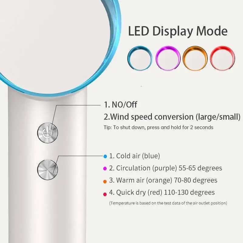 Portable Hair Dryer 110000 RPM Professional High-speed Hair Dryer Low Noise Temperature Control Hair Dryer W250718