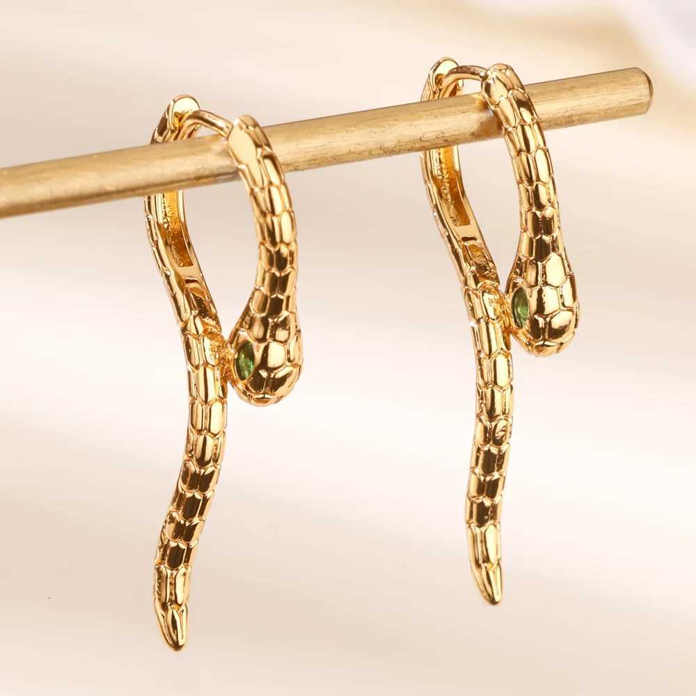 Snake Hoop Earrings for Women Waterproof Stainless Steel Earrings Vintage Gothic Ear Jewelry Y2K Accessories Sings Items X250718