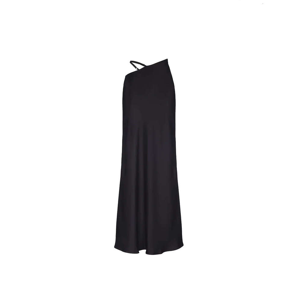 Solid Color Spring Summer New Comfortable Soft Elegant Slim Fit Long Skirt For Women B5