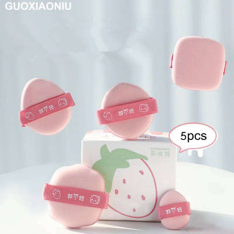 GUOXIAONIU 5pcs Veet Powder Cosmetic Mini Sponge Bigger In Wet Foundation Blending Sponges Applicator Makeup Puff Tools X250718