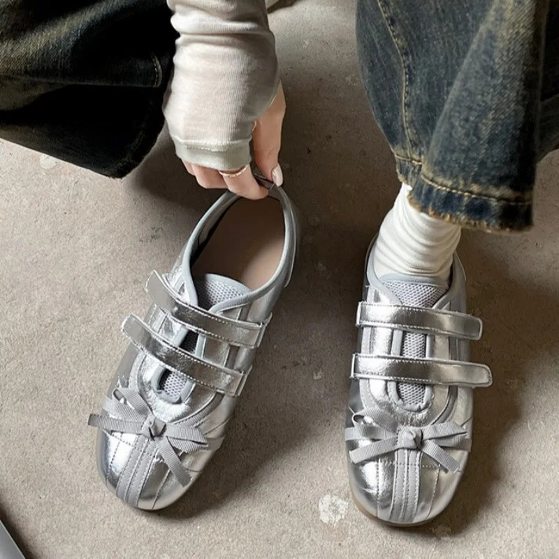 Spring Mary Jane Cross Strap Flats Shoes Women Fashion Elegant Round Toe Ladies Comfort Soft Sole Ballerinas Shoes 250717