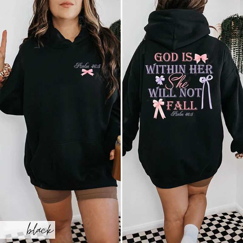 Womens Hoodies with Butterfly and Letter Print Long Sleeves Hooded Christian Jesus God Graphic Hoodies Harajuku Pullovers XJ250717