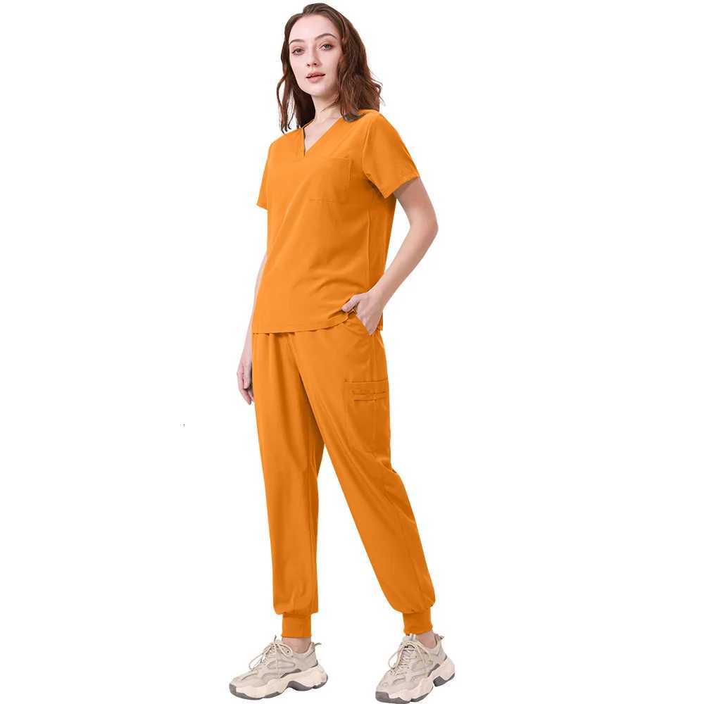 Slim Fit Medical Uniforms Hospital Women Scrubs Sets Doctors Nurses Accessories Dental Clinic Beauty Spa Salon Workear Clothes Z250718