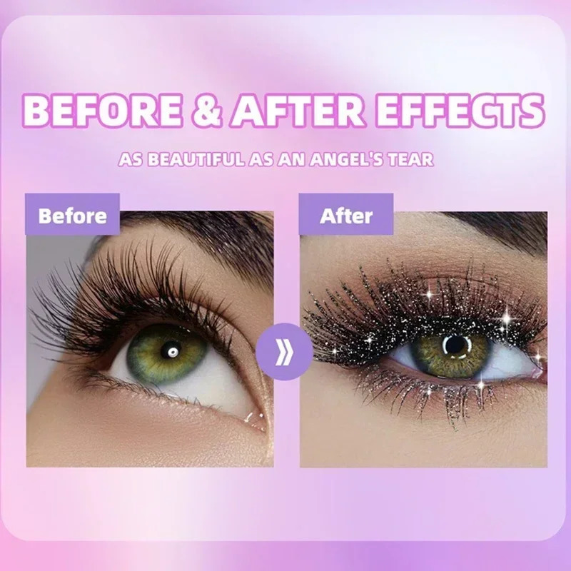Diamond Glitter Mascara Sliver Gold Purple Galaxy Sequins Eyelashes Quick Dry Lasting Waterproof Curling Thick Shiny Eyelash 250717