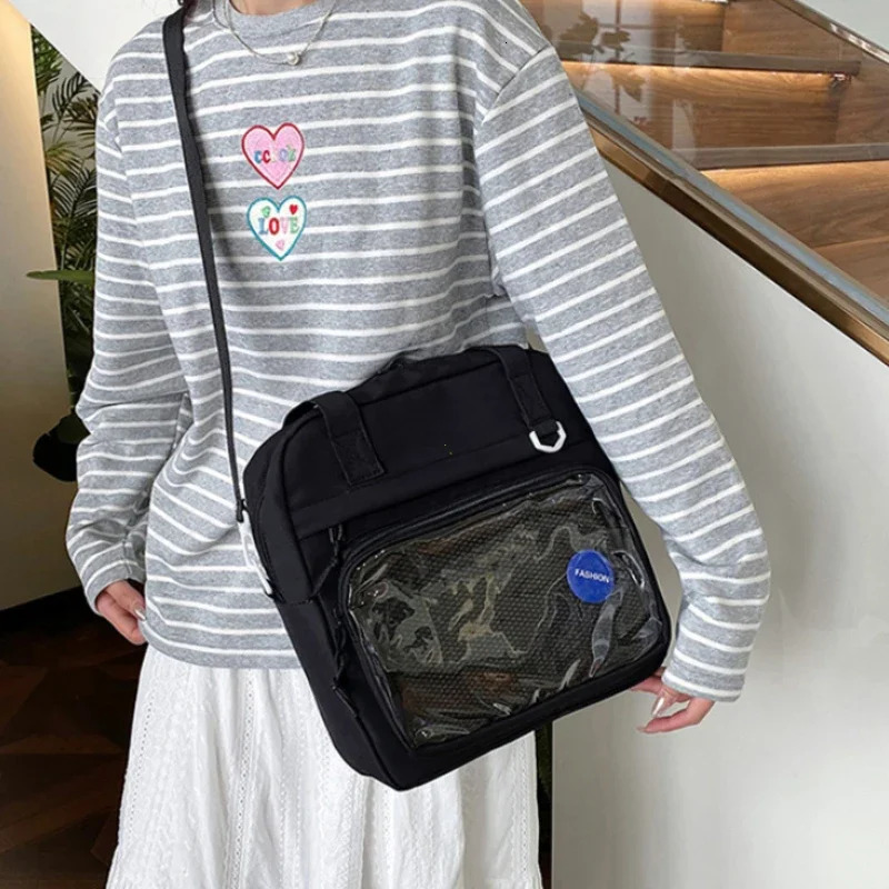 Japanese Style Kawaii Itabag for Dolls Large Handbags Nylon School Bags for Teenage Girls Tote Shoulder Bag JK Crossbody Bag 250714