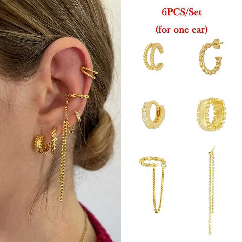 100 Gold Plated Earrings Set for Women Boho Zircon Womens Clip Stud Hoop Drop Dangle Earrings 2022 Fashion Jewelry X250718