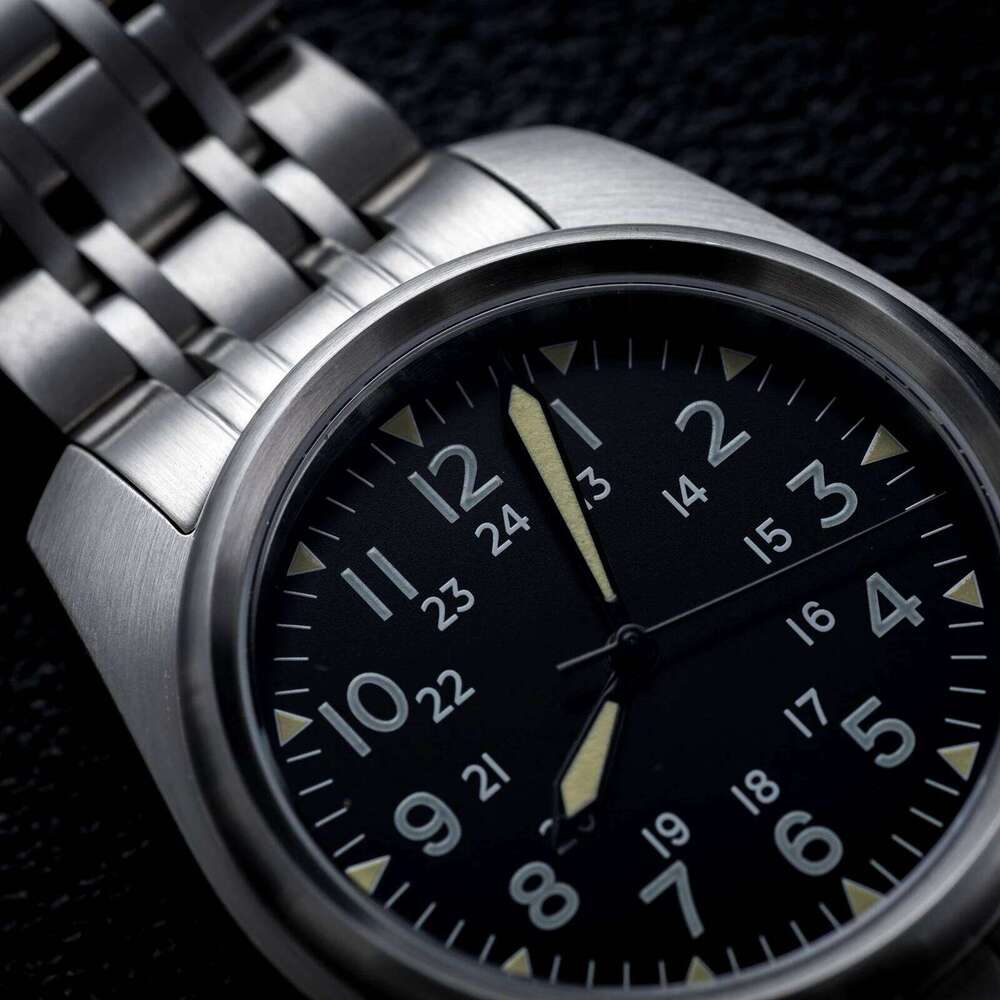 Sapphire Crystal Watches Japan movement waterproof 5Bar Swimming Business Stainless Steel vintage Pilot Men watch free shipping
