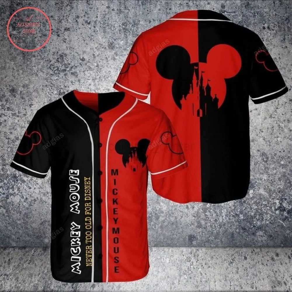 Disney Anniversary Disney Mickey Mouse Cartoon Baseball Jersey Unisex Shirts Summer Childrens Cartoon Casual Sweatshirts W250718