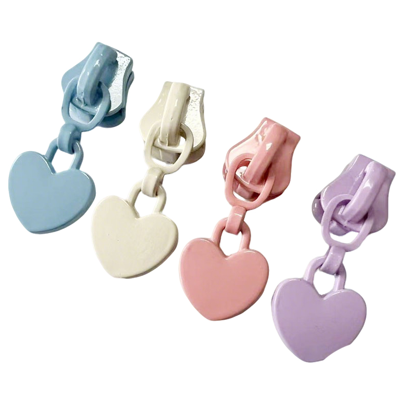 5 # Resin Zipper Head Manufacturer Direct Sales Resin Love Heart Luggage Handbag Leather Zipper Head