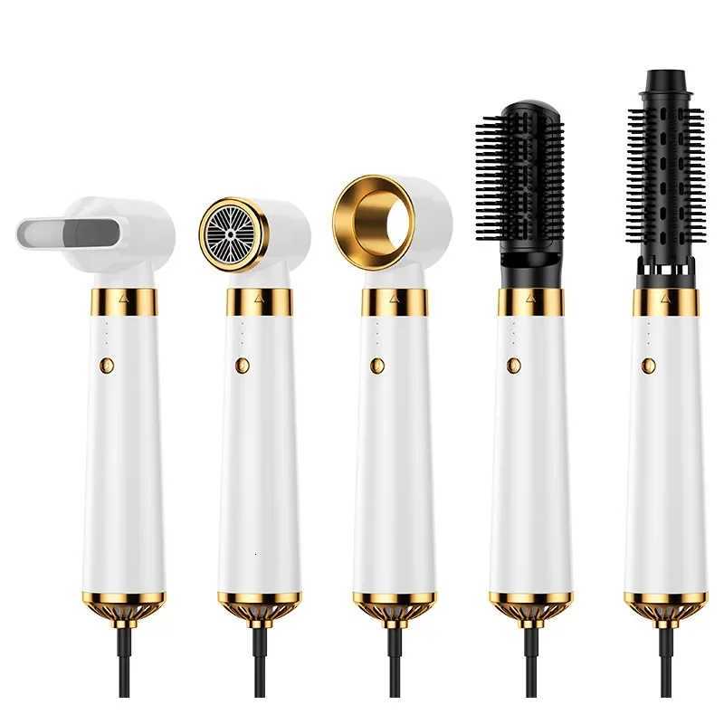 5 in 1 Multifunction Hair Dryer Hot Air Comb Automatic Curling Rod Straight Hair Comb Hair Dryer Salon Style Tool Fast Dry W250718