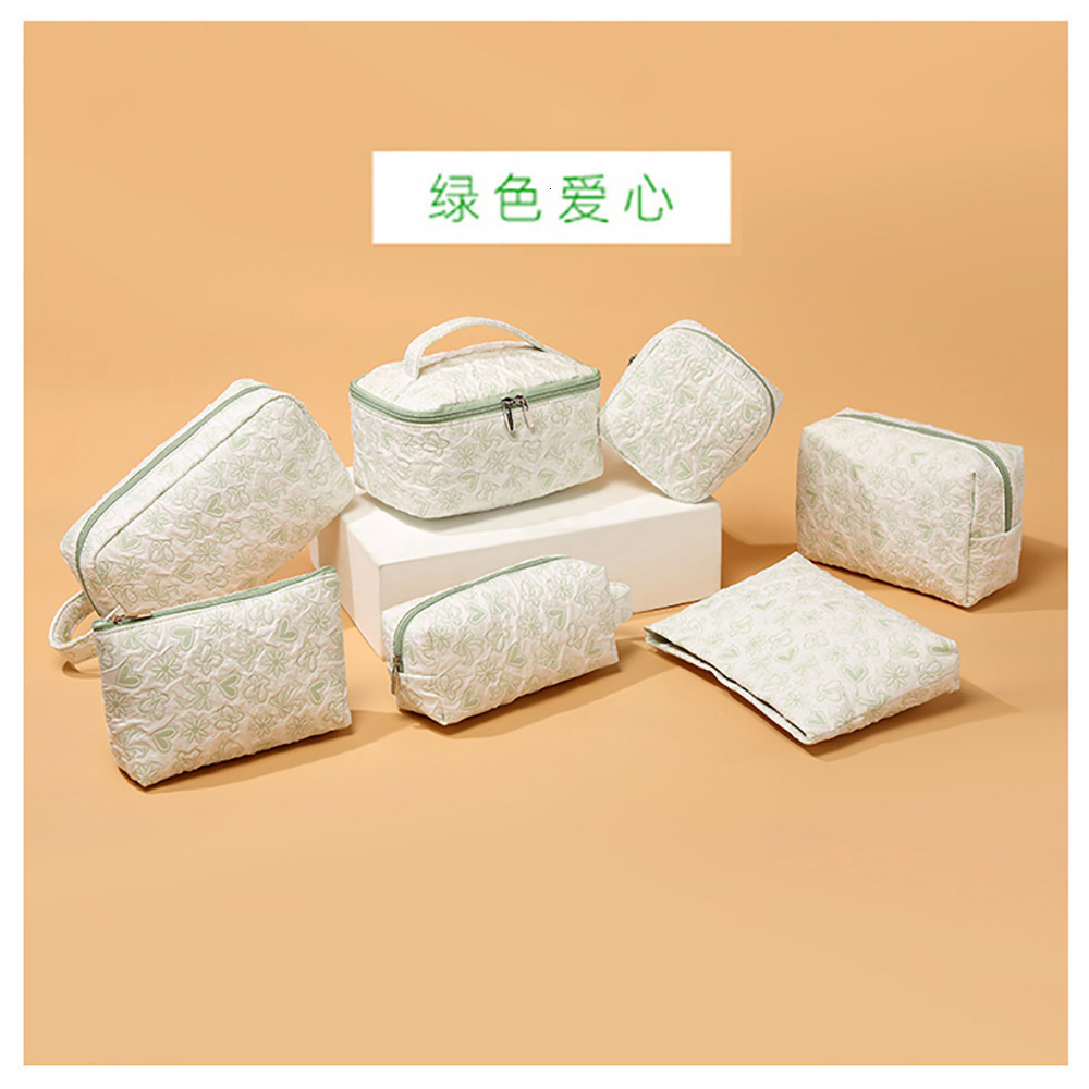 Colorful Makeup Bag Handheld Lipstick Coin Storage Bag Large Capacity Cute Travel Portable Toiletry Bag 250220